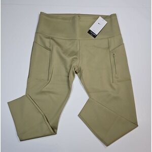 Nike Go Womens Green Firm Support Compression Leggings Pockets Size XXL NWT